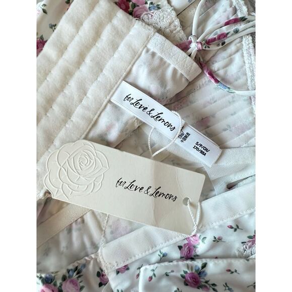 For Love & Lemons NWT That’s Amore Slip Floral Corset Mini Dress size Small - Picture 10 of 12